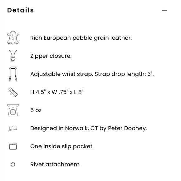 Dooney & Bourke Carmel Pebble Grain Large Slim Wristlet - Picture 8 of 11